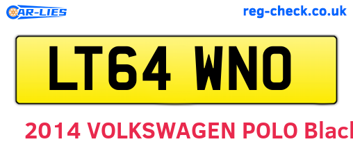 LT64WNO are the vehicle registration plates.