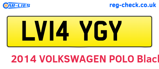 LV14YGY are the vehicle registration plates.