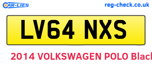LV64NXS are the vehicle registration plates.