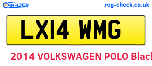LX14WMG are the vehicle registration plates.