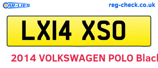 LX14XSO are the vehicle registration plates.