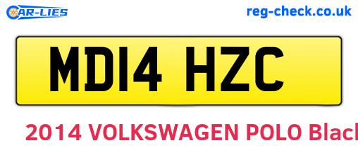 MD14HZC are the vehicle registration plates.