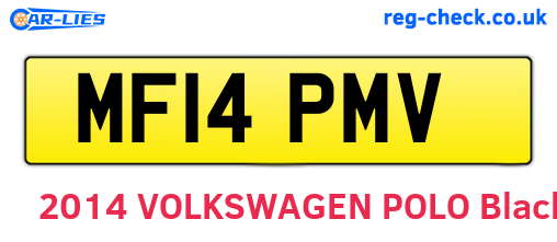 MF14PMV are the vehicle registration plates.
