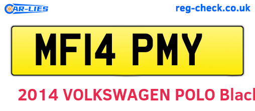 MF14PMY are the vehicle registration plates.