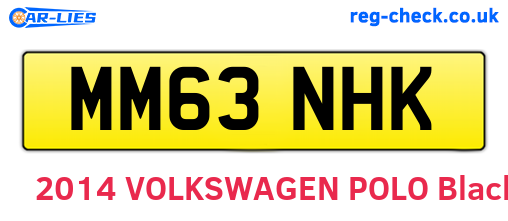 MM63NHK are the vehicle registration plates.
