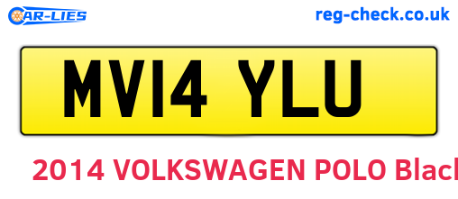 MV14YLU are the vehicle registration plates.