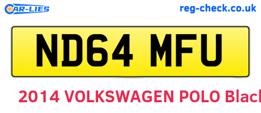 ND64MFU are the vehicle registration plates.