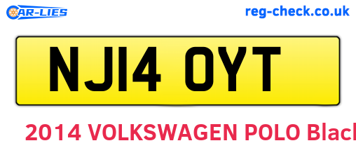 NJ14OYT are the vehicle registration plates.