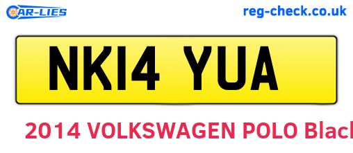 NK14YUA are the vehicle registration plates.