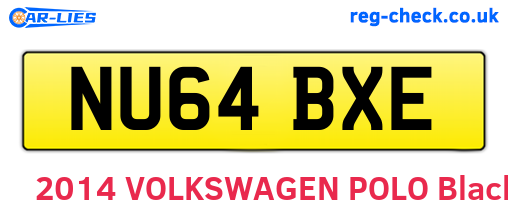 NU64BXE are the vehicle registration plates.