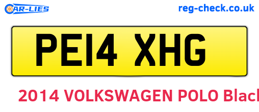 PE14XHG are the vehicle registration plates.