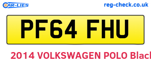 PF64FHU are the vehicle registration plates.
