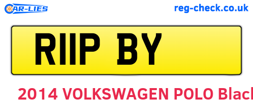 R11PBY are the vehicle registration plates.