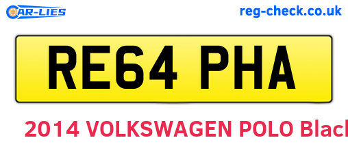 RE64PHA are the vehicle registration plates.