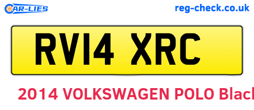 RV14XRC are the vehicle registration plates.