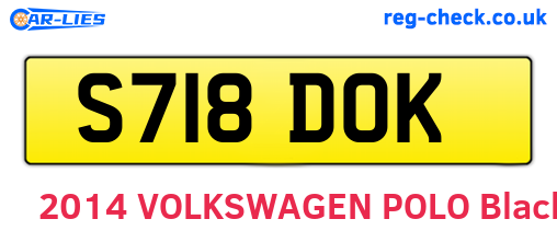 S718DOK are the vehicle registration plates.