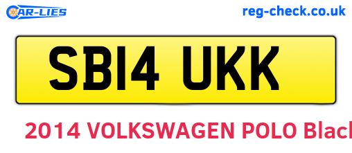SB14UKK are the vehicle registration plates.