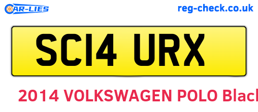 SC14URX are the vehicle registration plates.