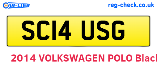 SC14USG are the vehicle registration plates.