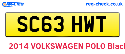 SC63HWT are the vehicle registration plates.