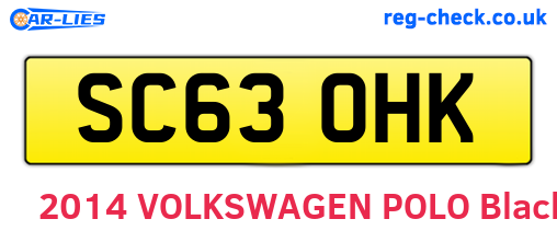 SC63OHK are the vehicle registration plates.