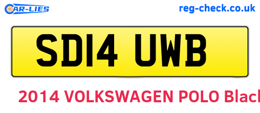 SD14UWB are the vehicle registration plates.