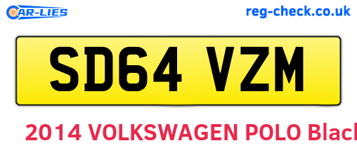 SD64VZM are the vehicle registration plates.