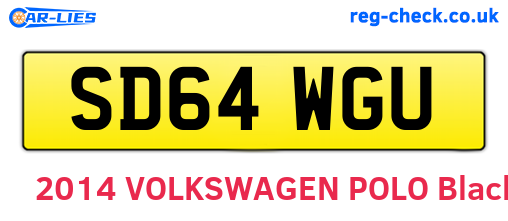 SD64WGU are the vehicle registration plates.
