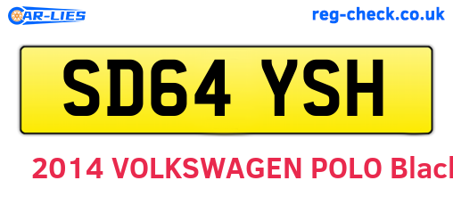 SD64YSH are the vehicle registration plates.