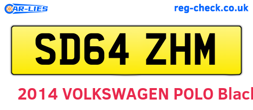 SD64ZHM are the vehicle registration plates.