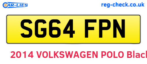 SG64FPN are the vehicle registration plates.