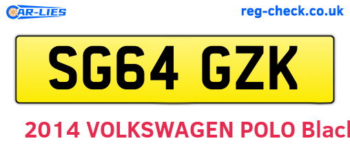 SG64GZK are the vehicle registration plates.