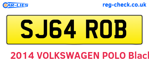 SJ64ROB are the vehicle registration plates.