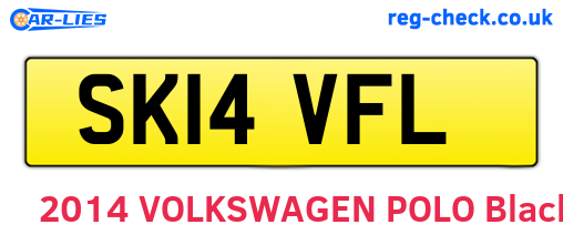 SK14VFL are the vehicle registration plates.