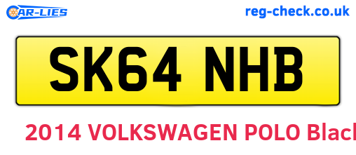 SK64NHB are the vehicle registration plates.