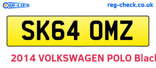 SK64OMZ are the vehicle registration plates.