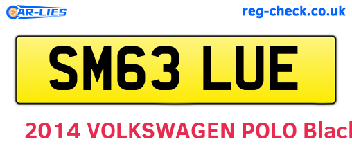 SM63LUE are the vehicle registration plates.