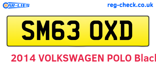 SM63OXD are the vehicle registration plates.