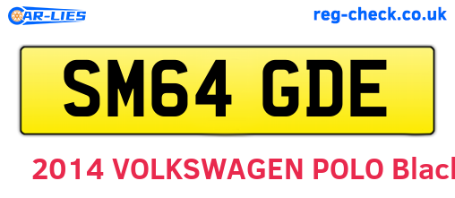 SM64GDE are the vehicle registration plates.