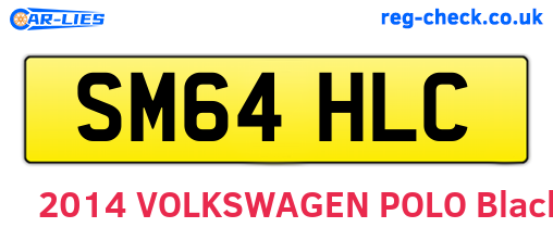 SM64HLC are the vehicle registration plates.
