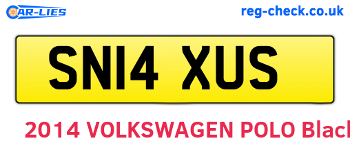 SN14XUS are the vehicle registration plates.
