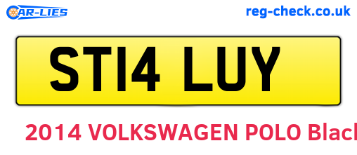 ST14LUY are the vehicle registration plates.