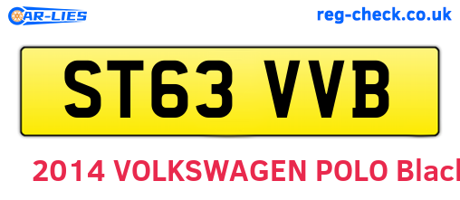 ST63VVB are the vehicle registration plates.