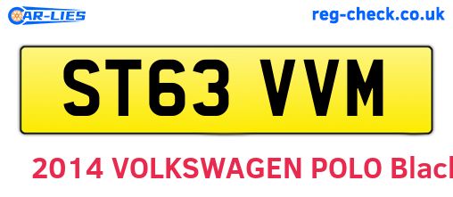 ST63VVM are the vehicle registration plates.