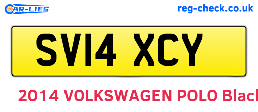 SV14XCY are the vehicle registration plates.