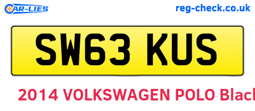 SW63KUS are the vehicle registration plates.