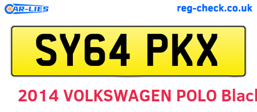 SY64PKX are the vehicle registration plates.
