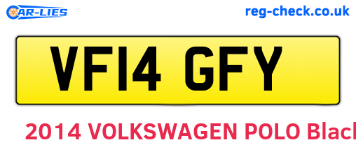 VF14GFY are the vehicle registration plates.