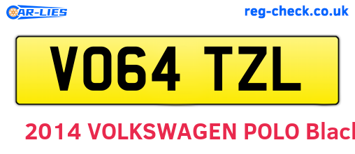 VO64TZL are the vehicle registration plates.