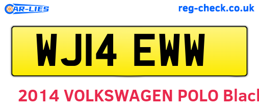 WJ14EWW are the vehicle registration plates.